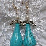 Turquoise skirt ear rings