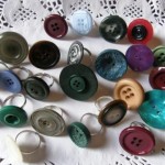 Vintage button rings